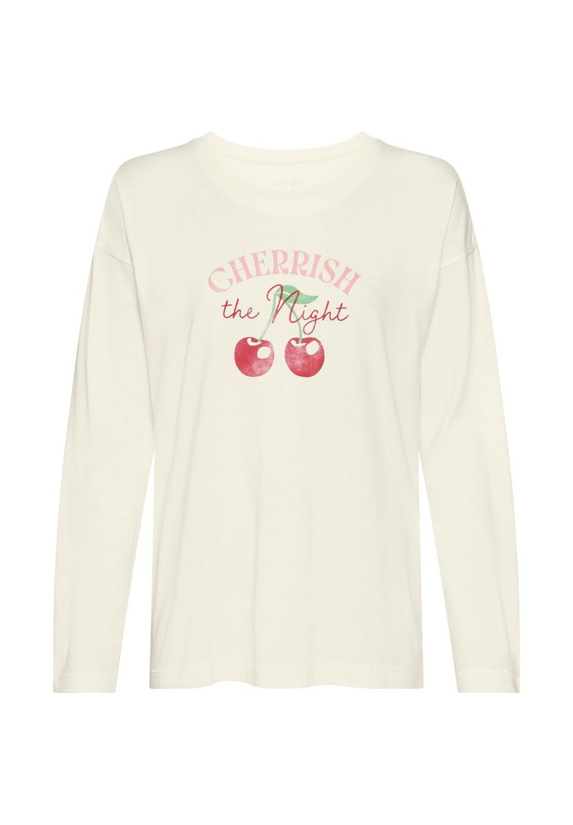 Locker geschnittenes Grafik Langarmshirt