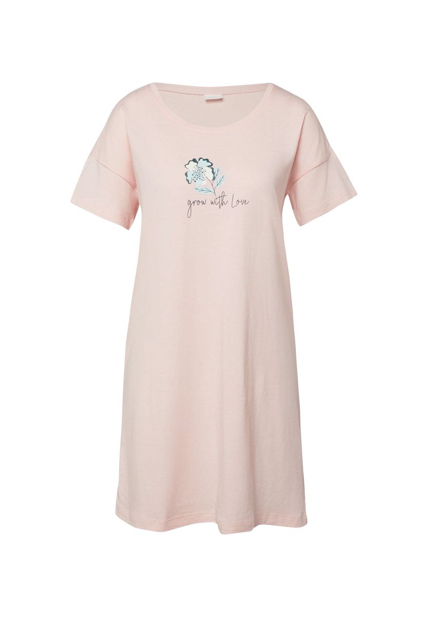 Lässiges Baumwoll-Nachthemd mit kurzen Ärmeln