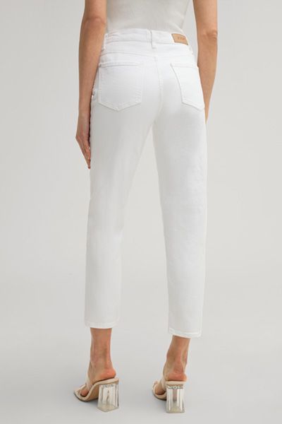 RAGMAN Weiße Tapered Jeans Marlin Hohe Taille Cropped Länge