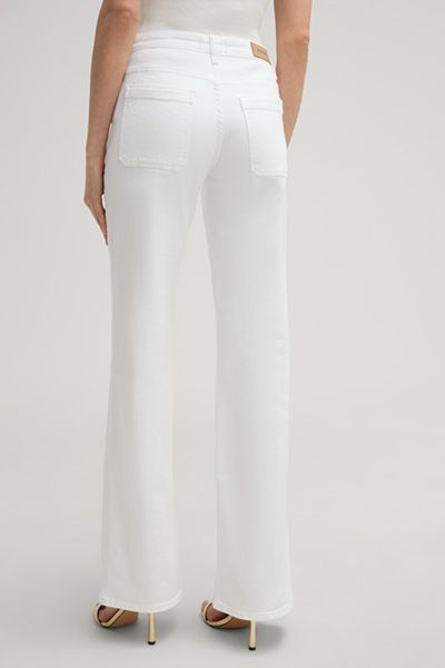 Marc Cain Weiße Schlaghose High Waist Utility Jeans