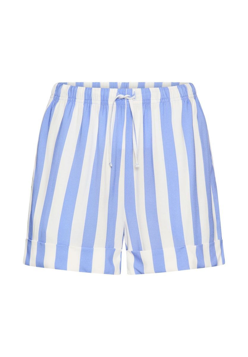 Blau-Weiß Gestreifte Loungeshorts