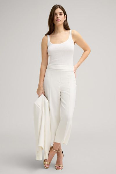 Geripptes Strick-Tanktop mit U-Ausschnitt