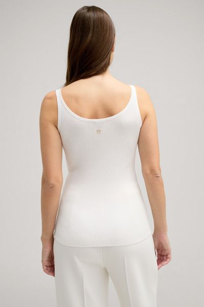 Geripptes Strick-Tanktop mit U-Ausschnitt