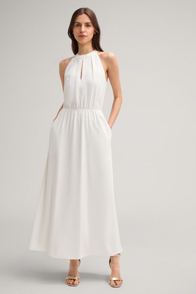 Elegantes Crêpe-Maxikleid mit Neckholder