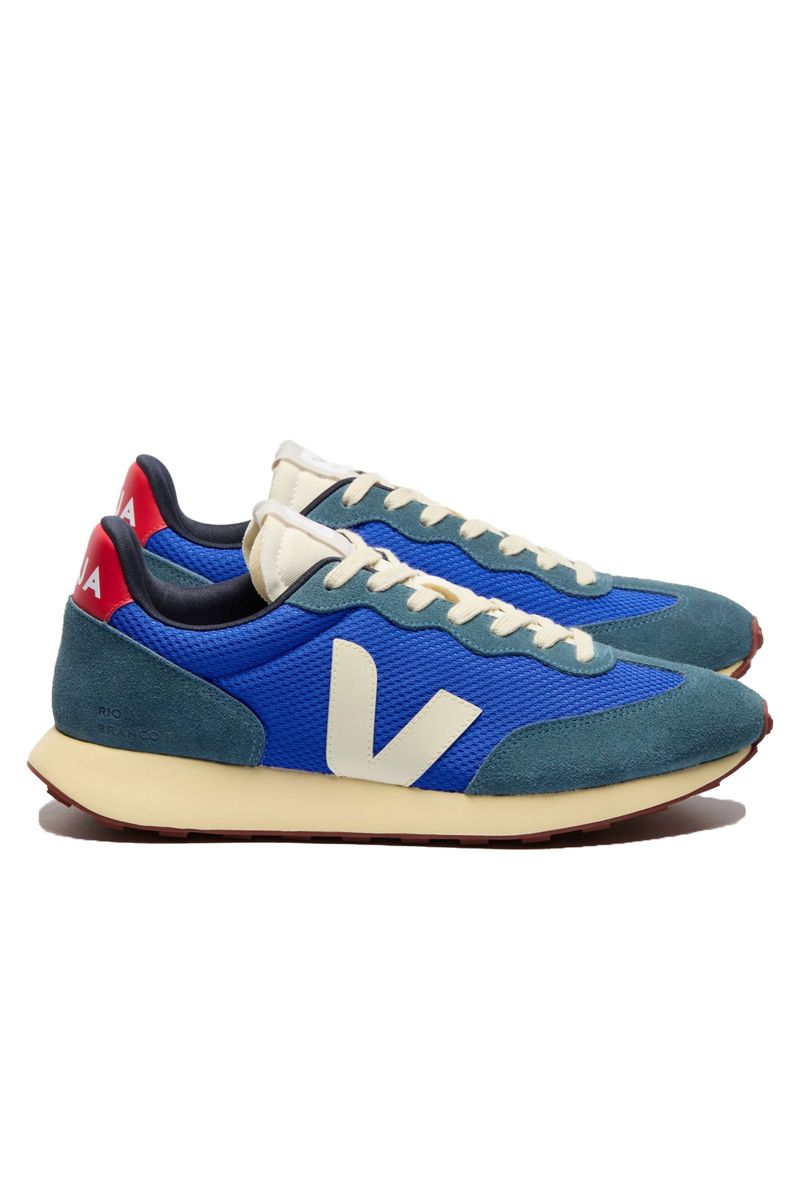Retro-Sneaker aus Mesh und Wildleder