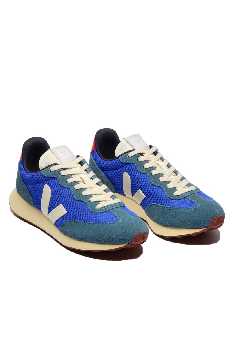 Retro-Sneaker aus Mesh und Wildleder