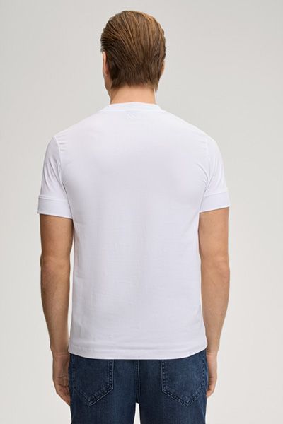 Joop! Jeans Cedric Weißes Rundhals Slim Fit T-Shirt