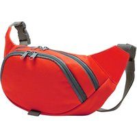 Konturierte Solution Gürteltasche mit Doppelreißverschluss