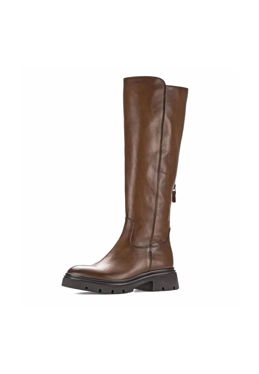 Brauner Kniehoher Stiefel aus Leder