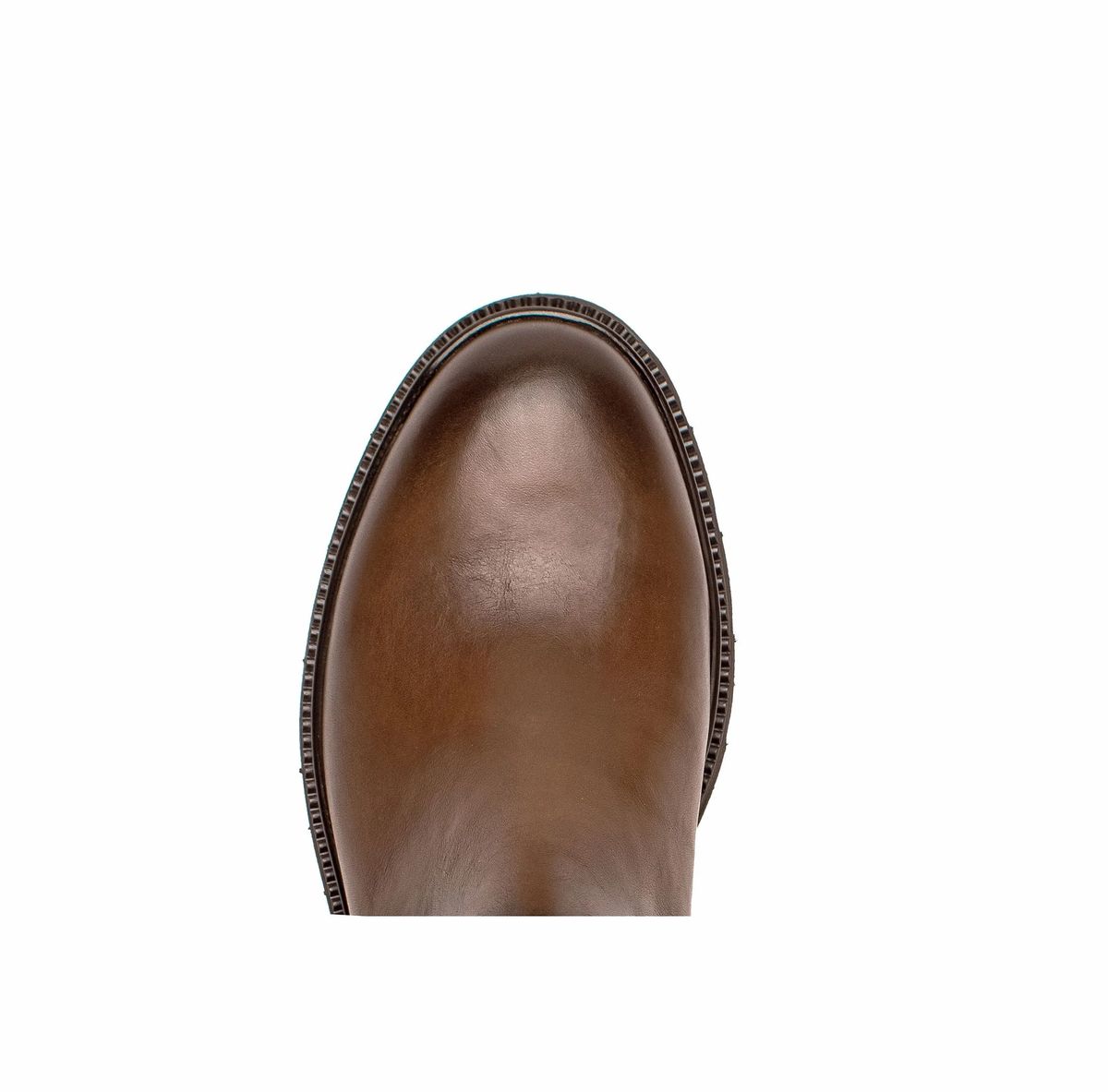 Brauner Kniehoher Stiefel aus Leder