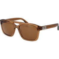Quadratische Retro-Sonnenbrille mit Doppelsteg