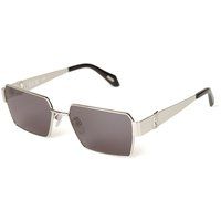 Geometrische Sonnenbrille aus poliertem Metall