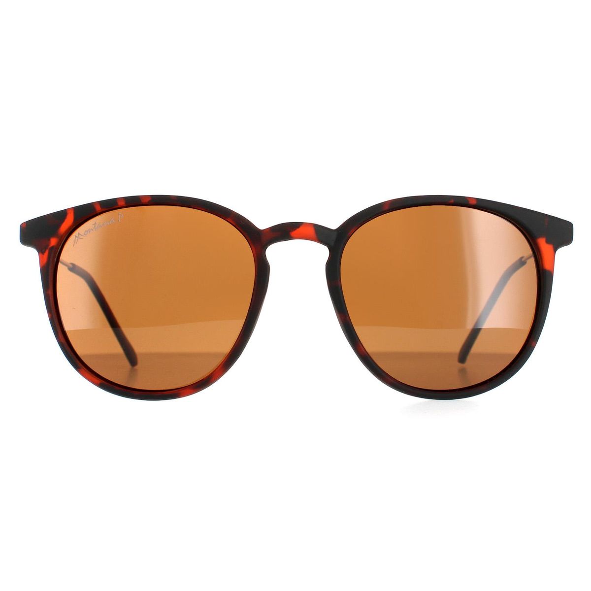 Runde polarisierte Sonnenbrille Havanna