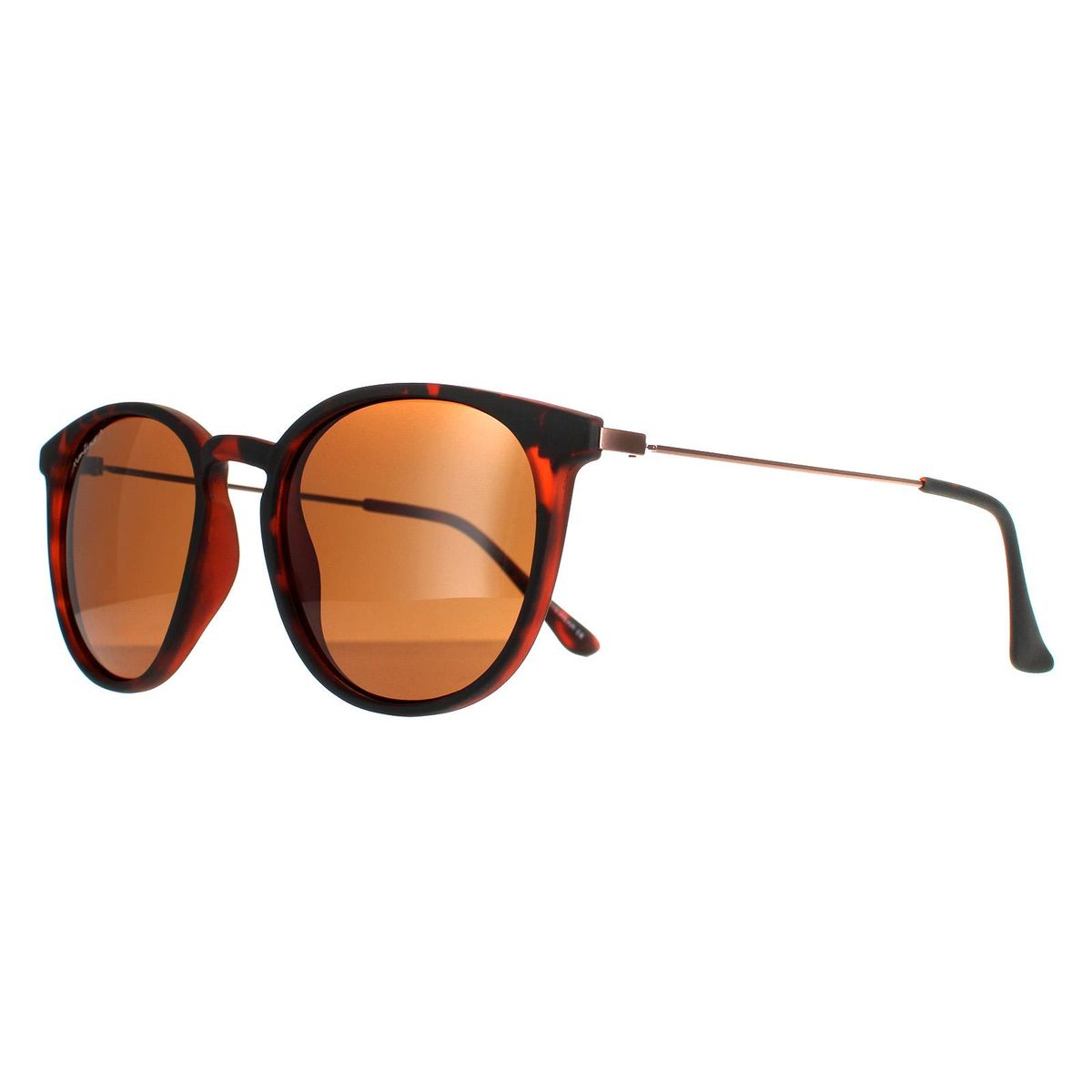 Runde polarisierte Sonnenbrille Havanna