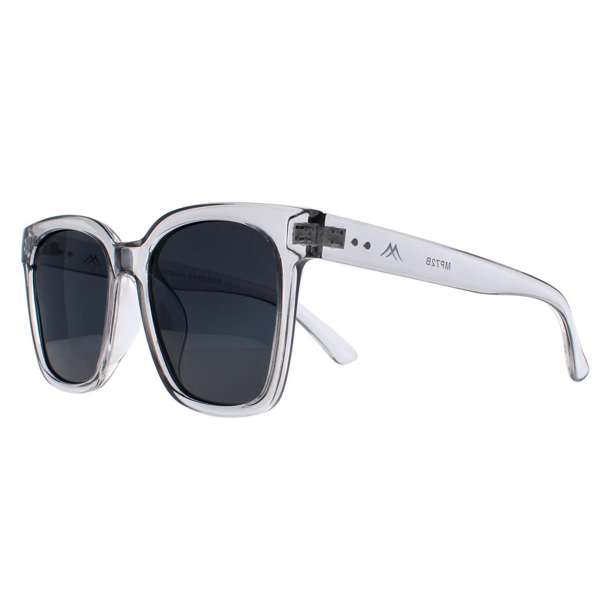Quadratische polarisierte Sonnenbrille mit Klarsichtgestell