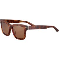Zeitlose quadratische Sonnenbrille in Hornoptik