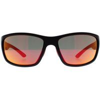 Sportliche Wraparound-Sonnenbrille mit Verspiegelung