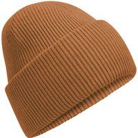 Klassische Beanie mit Rippstrick-Umschlag
