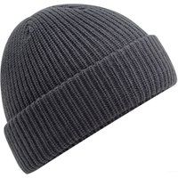 Wasserabweisende Rippstrick-Beanie