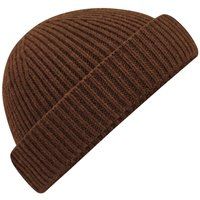 Gerippte Beanie mit Umschlag
