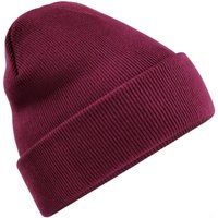 Klassische Rippstrick-Beanie mit Umschlag