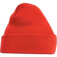 Klassische Rippstrickmütze mit Umschlag