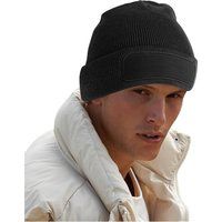 Umschlag-Beanie aus recyceltem Rippstrick