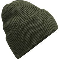 Übergroße Rippstrick-Beanie mit Umschlag