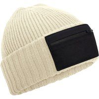 Gerippte Utility-Beanie mit Tasche
