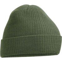 Rippstrick-Beanie mit Umschlag