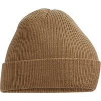 Zweilagige gerippte Strickmütze