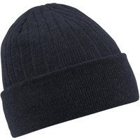 Rippstrickmütze mit Umschlag
