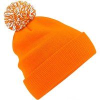 Lässige Strickmütze mit Bommel