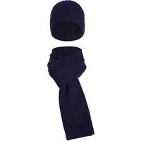 Set aus Zopfstrickmütze und Schal