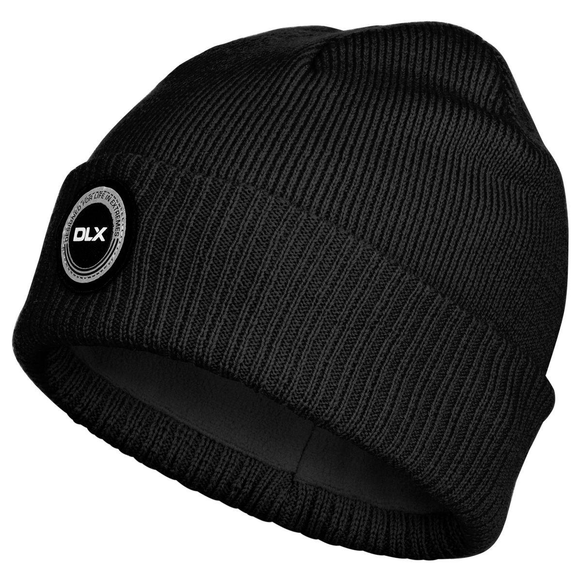 Gerippte Merinowolle Beanie mit Fleece-Futter