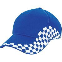 Baseballkappe im Rennsport-Stil mit Zielflaggen-Muster