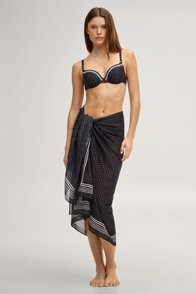 Wattiertes Bügel-Bikini-Top mit Punkten