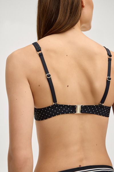 Wattiertes Bügel-Bikini-Top mit Punkten