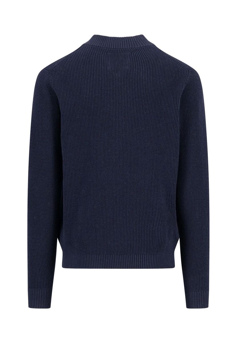 Herren Strickjacke aus marineblauer Baumwolle