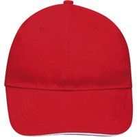 6-Panel Baseballkappe mit Kontrastpaspel