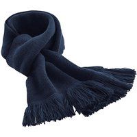 Klassischer doppellagiger Strickschal mit Quasten