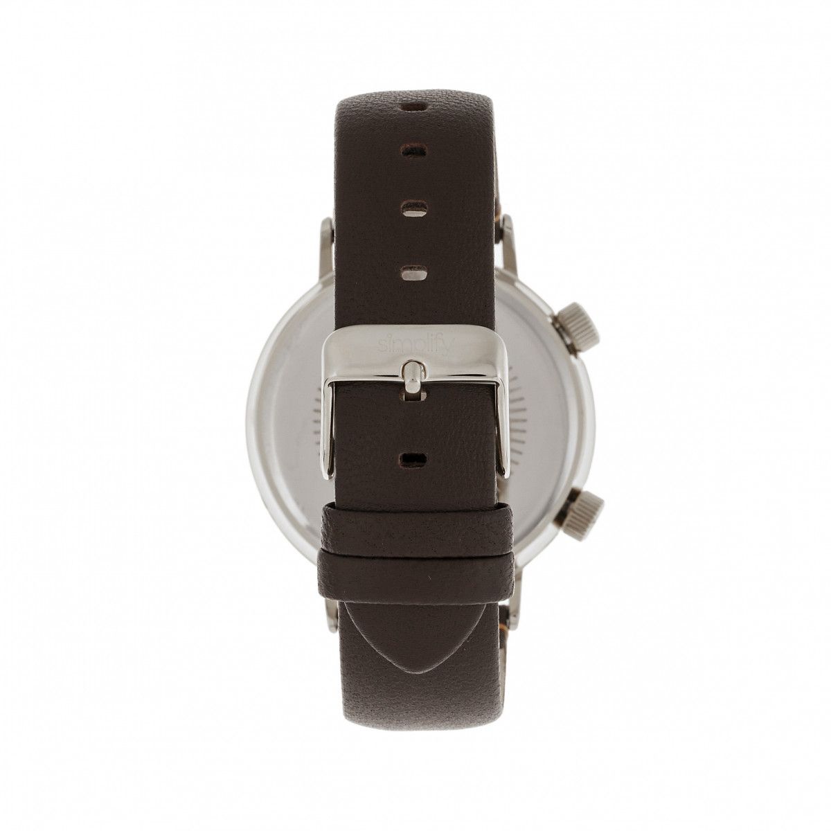 Minimalistische Weltzeit-Uhr mit Lederarmband