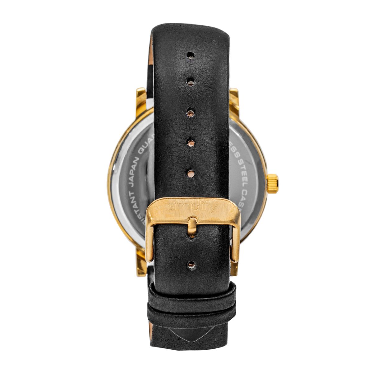 Moderne minimalistische Uhr in Gold