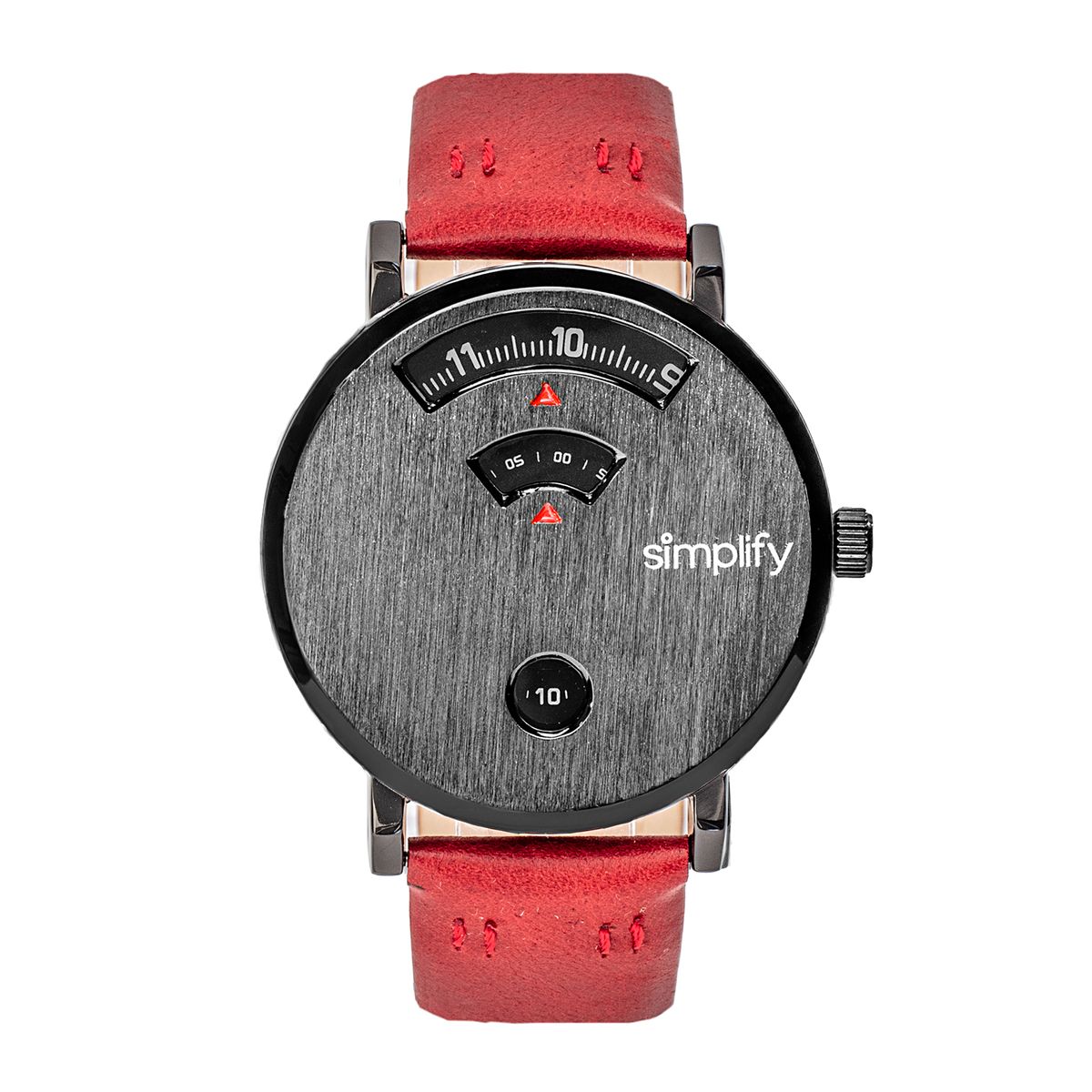 Minimalistische Uhr mit rotierender Scheibenanzeige
