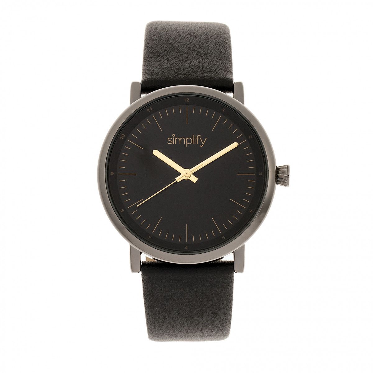 Minimalistische Analoguhr mit Lederarmband