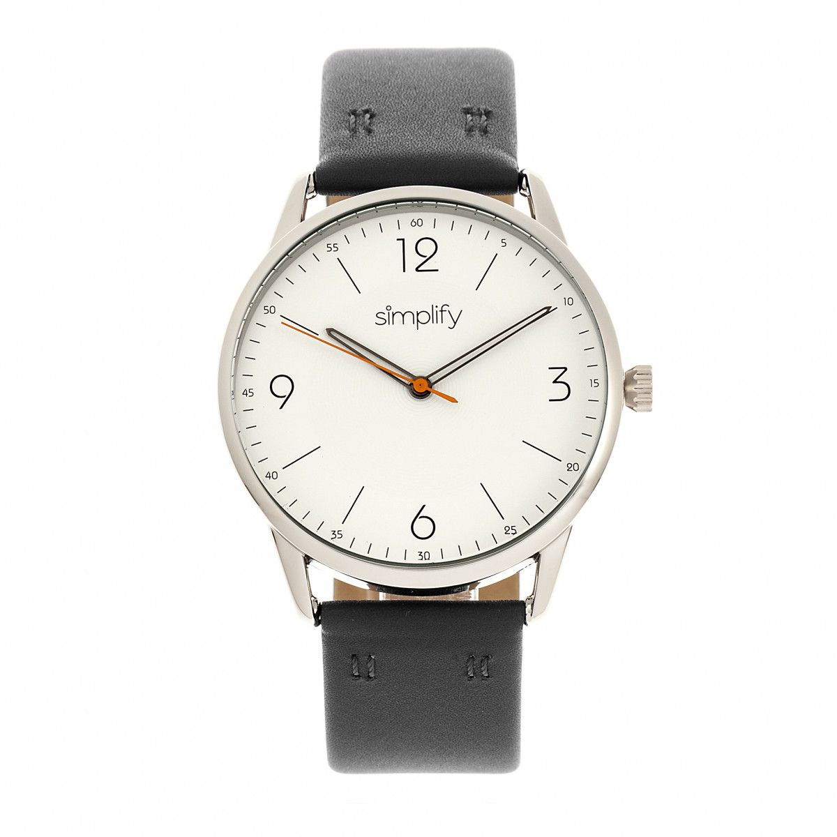 Minimalistische Analoguhr mit Lederarmband