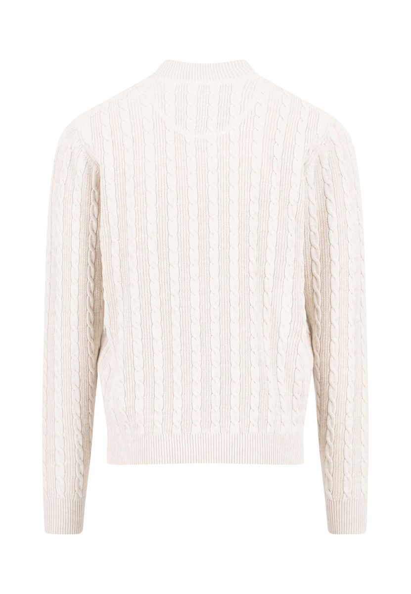 FYNCH-HATTON® Pullover, Troyerkragen, für Herren, weiß, M