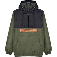 Zweifarbige Anorak-Jacke mit Halbreißverschluss