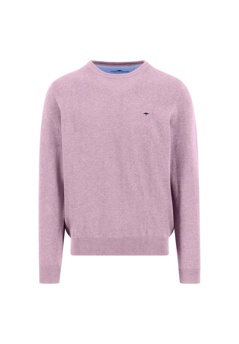 Klassischer Baumwollpullover mit Rundhalsausschnitt