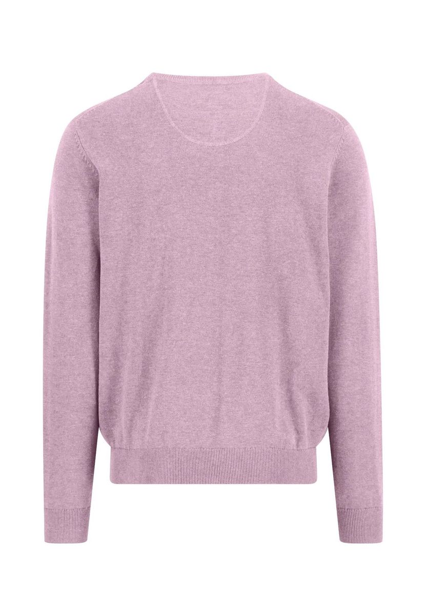 Klassischer Baumwollpullover mit Rundhalsausschnitt